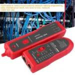 Network Cable Tester & Wire Tracker Tool for RJ45/RJ11, LAN & Telephone Line Finder, Continuity & DC Test, LED Flashlight, Earphone Support