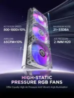 ASIAHORSE Knight W360 ARGB AIO Liquid Cooler White – 360mm Radiator, LCD Display, 3 ARGB Fans, Dual-Pump Design, 330W Cooling, 400mm Tubes, Copper Base - Image 2