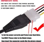 SATA/PATA/IDE Drive to USB 2.0 Adapter Converter Cable for 2.5/3.5 Inch Hard Drive/5 inch Optical Drive with External AC Power Adapter - Image 2