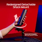 HyperX QuadCast 2 S USB Microphone with 32-bit/192kHz Audio, 100+ Customizable aRGB LEDs, Tap-to-Mute Sensor, Multifunction Knob, Detachable Shock Mount & Four Polar Patterns for Streamers | BLACK - Image 5