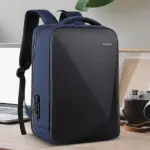 EZ W009 15.6" Waterproof Anti-Theft Backpack – Heavy-Duty Shockproof Bag with Laptop Pocket, USB Charging Port, 17.3" Compatibility |  Blue/Black