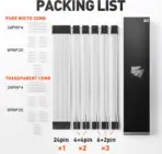 AsiaHorse 16AWG 6KIT DOUBLE White Sleeved PSU Cable Extension Kit – 24-Pin ATX, Dual 4+4 CPU EPS, 3x PCI-E 6+2, Gold-Plated Terminals, 300mm, High-Density PET Braided - Image 6
