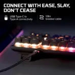 HyperX Alloy Origins Core - Tenkeyless Mechanical Gaming Keyboard, Software Controlled Light & Macro Customization, Compact Form Factor, RGB LED Backlit, Linear HyperX Red Switch | BLACK - Image 5