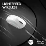 Logitech G PRO X SUPERLIGHT 2 LIGHTSPEED Wireless Gaming Mouse, 4K Polling, Lightweight, LIGHTFORCE Hybrid Switches, HERO 2 Sensor, 44,000 DPI, 5 Programmable Buttons, USB-C Charging, PC & Mac | WHITE - 1 Month Warranty - Image 6