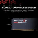 G.Skill Ripjaws S5 Intel XMP 32GB (2 * 16GB) DDR5 6000 MHz CL36-36-36-96 1.35V Desktop Memory RAM , Windows, Matte Black | F5-6000J3636F16GX2-RS5K - Image 2