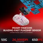 Attack Shark X3 49g Superlight Wireless Gaming Mouse – PAW3395 Sensor, 26K DPI, Tri-Mode (2.4G/Bluetooth/Wired), 1000Hz, 200-Hour Battery, TTC Encoder – Red - Image 11