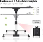 Laptop Desk Adjustable Foldable Laptop Stand | TILT | HIGHT ADJUSTABLE | ONE FAN | SILICON WRIST REST | FOR LAPTOPS UP TO 17 INCH | LAPTOP BED TABLE | BLACK  - Image 3