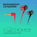 HyperX Cloud Earbuds II – 14mm Drivers, Four Eartips, Hard-Shell Carrying Case, Low-Profile 90° Plug, 3.5mm Plug, Built-in Microphone, Multi-Function Button, PC, Mobile, Nintendo Switch – Black - Image 4