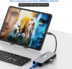 BYL 10-in-1 USB C Docking Station With Dual 4K HDMI, 100W PD Charging, 5Gbps USB 3.0, Gigabit Ethernet, SD/TF Reader, Metal Build, Plug & Play For Laptops & Smartphones - Image 6
