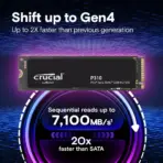 Crucial P310 1TB Gen4 M.2 NVMe SSD – 7100MB/s Read, Power Efficient, 20% Faster Bootups & Gaming, Backward Compatible, High-Speed Internal Storage - Image 6