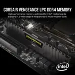 CORSAIR Vengeance LPX  32GB Single Module 288-Pin PC RAM DDR4 3200 MHz (PC4 25600) 1.35V , CAS Latency 16 , Desktop Memory Model | BLACK CMK128GX4M4E3200C16 - Image 5
