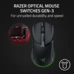 Razer Cobra Wired Gaming Mouse - Chroma RGB Lighting with Underglow - Speedflex Cable - Black - Image 7