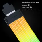 Lian Li Strimer ERA Wireless RGB 16-12 Black – 16-Pin GPU Extension Cable with 2.4GHz Wireless Control, L-Connect 3, NVIDIA RTX 40/50 Series Ready - Image 3