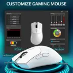 ATTACK SHARK R1 White Tri-Mode Gaming Mouse | 49g Superlight, 800–18000 DPI, PAW3311 Sensor, 200h Battery, USB-C, BT5.2, RGB, HUYU Switches, TTC Encoder, Self-Developed Driver - Image 6