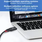 4K HDMI Video Capture Card for Streaming, Gaming, Live Broadcasting - Plug and Play Audio Capture Adapter HDMI to USB 2.0 - Image 3