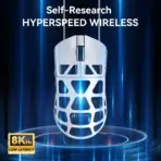 ATTACK SHARK R3 White Wireless Gaming Mouse – 46g, PAW3395 26K DPI, 8000Hz Polling, Tri-Mode BT/2.4G/Wired, Kailh GM 8.0, Lightweight CNC Magnesium Shell - Image 6