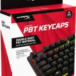HyperX PBT Keycaps – Full Key Set, Double Shot PBT Material, English (US)/(RUSSIAN) Layout, 104 Keys – Black
