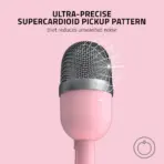 Razer Seiren Mini USB Condenser Microphone for Streaming and Gaming - Quartz Pink  | OPEN BOX - Image 8
