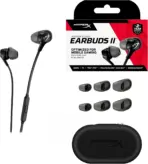 HyperX Cloud Earbuds II – 14mm Drivers, Four Eartips, Hard-Shell Carrying Case, Low-Profile 90° Plug, 3.5mm Plug, Built-in Microphone, Multi-Function Button, PC, Mobile, Nintendo Switch – Black - Image 11