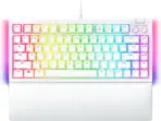 Razer BlackWidow V4 75% Mechanical Gaming Keyboard: Hot Swappable Design - Compact & Durable - Orange Tactile Switches - Chroma RGB - Roller & Media Keys - Wrist Rest - Snap Tap | White - Image 10