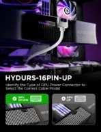 ASIAHORSE Hydrus 16-Pin ARGB GPU B Extension Cable – 700mm, 18AWG, 12V, 30A, 450W Rated Power, Premium PVC Build, Addressable RGB Lighting, White - Image 4