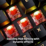 HyperX Alloy Origins™ Mechanical Gaming Keyboard – Full-Size, RGB Backlit, Aluminum Body, Detachable USB-C, Adjustable Tilt, NGENUITY Customization | Red Switches - Image 5