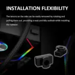 GAMDIAS AEOLUS P2-1201 120mm ARGB PC Case Fan, Cable-less Daisy Chain Connection, Dual Infinity Mirror Lighting, Swappable Fan Blade for Reverse Airflow, Performance 30mm Thick - ONE FAN - Image 4
