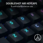 Razer BlackWidow V4 X Gaming Keyboard Razer Green Mechanical Switches Clicky Full Size RGB Backlight 6 Macro Keys Media Roller Aluminum Top Case Durable Keycaps - Image 3