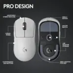 Logitech G PRO X SUPERLIGHT 2 LIGHTSPEED Wireless Gaming Mouse, 4K Polling, Lightweight, LIGHTFORCE Hybrid Switches, HERO 2 Sensor, 44,000 DPI, 5 Programmable Buttons, USB-C Charging, PC & Mac | WHITE - 1 Month Warranty - Image 7