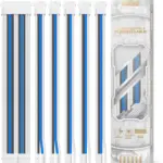 ASIAHORSE Snow Series PSU Cable Extension Kit – 16AWG Cotton Sleeved, 6-Pack, Double CPU Support, 300mm Length, PET Braided, Gold-Plated Terminals, Blue-White-Grey