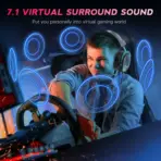 FIFINE AmpliGame H9 Gaming Headset Black – 7.1 Surround Sound, 3.5mm + USB Dual Connectors, Detachable Mic, Noise Canceling, Over-Ear Comfort, PC/PS5/Xbox/Switch - Image 3