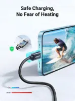 UGREEN USB-A to USB-C Fast Charging 3M Cable, 3A Charging Speed, 480Mbps Data Transfer, Durable Nylon Braided, Universal Compatibility for Smartphones, Tablets, Laptops, and More - Image 3