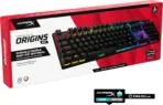 HyperX Alloy Origins PBT - Mechanical Gaming Keyboard, PBT Keycaps, RGB lighting, Compact, Aluminum Body, Customizable with HyperX NGENUITY, Onboard Memory - HyperX Tactile Aqua Switch - Image 14