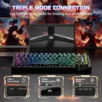 Attack Shark X82PRO HE Wireless Gaming Keyboard – Magnetic Switch, Black Contours, Rapid Trigger, Tri-Mode, Hot-Swap, RGB Backlight, 8000Hz Wired Polling - Image 3