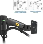Wall Mount Bracket Arm for LED LCD TV Screen Monitor  - Full Motion Articulating Swivel for 17" ~ 27" Inch Monitors with Adjustable Gas Spring  - Image 8
