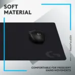 Logitech G640 Large Cloth Gaming Mouse Pad, 460x400mm, Optimized for Logitech G Sensors, Non-Slip Rubber Base, Smooth Tracking Surface, Durable & Portable Design - Image 2
