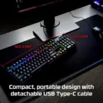 HyperX Alloy Origins™ Mechanical Gaming Keyboard – Full-Size, RGB Backlit, Aluminum Body, Detachable USB-C, Adjustable Tilt, NGENUITY Customization | Red Switches - Image 6