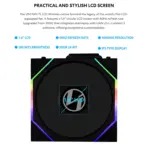 Lian Li UNI Fan TL LCD 120 Wireless - Single Pack - Controller Not Included - 2.4 GHz Wireless Control - Infinity Mirror Design - LCD Display - Controller requesd for use. - Black (12TLLCD1W1B) - Image 4