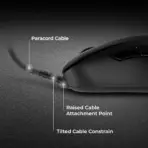 BenQ EC2-C Zowie Ergonomic Gaming Mouse | Professional Esports Performance | Lighter Weight | Driverless | Paracord Cable | 24-Step Scroll Wheel | Matte Black | Medium Size - Image 4