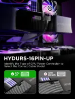 ASIAHORSE HYDRUS 16-Pin ARGB GPU A Extension Cable 50cm – Black, 18AWG, 12VHPWR, 30A Current, 450W Rated Power, PVC Build, Addressable RGB Lighting - Image 6
