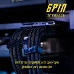 ASIAHORSE 18AWG Black PSU Cable Extension Kit – 4 Pack (24-Pin ATX, 4+4 Pin EPS, 2x PCI-E 6+2) Braided Sleeved, Soft Nylon, Cable Combs, Universal Compatibility - Image 7