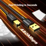 UGREEN 10350 USB Printer Cable - USB A to 2.0 USB B 1.5M - BLACK - Image 6