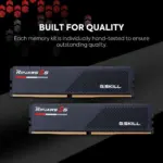 G.Skill Ripjaws S5 Intel XMP 32GB (2 * 16GB) DDR5 6000 MHz CL36-36-36-96 1.35V Desktop Memory RAM , Windows, Matte Black | F5-6000J3636F16GX2-RS5K