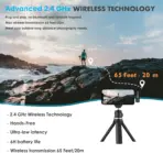 REMAX K10 2.4GHz Wireless Lavalier Microphone Lightening Connector One-to-Two Live-Stream Voice Recording True Noise Reduction Mini Microphone for IOS Devices Compatible with iPhone/iPad - Image 6
