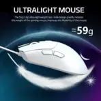 ATTACK SHARK R1 White Tri-Mode Gaming Mouse | 49g Superlight, 800–18000 DPI, PAW3311 Sensor, 200h Battery, USB-C, BT5.2, RGB, HUYU Switches, TTC Encoder, Self-Developed Driver - Image 5