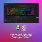 HyperX Alloy Origins PBT - Mechanical Gaming Keyboard, PBT Keycaps, RGB lighting, Compact, Aluminum Body, Customizable with HyperX NGENUITY, Onboard Memory - HyperX Tactile Aqua Switch - Image 7