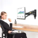 Wall Mount Bracket Arm for LED LCD TV Screen Monitor  - Full Motion Articulating Swivel for 17" ~ 27" Inch Monitors with Adjustable Gas Spring  - Image 2