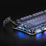 GravaStar Mercury K1 Pro Cyberpunk Special Edition 75% Tri-Mode Mechanical Keyboard With FR4 Plate,  x Kailh Speedy Mint Linear Switches , Dual RGB Zones, 8000mAh Battery, PBT Keycaps, Aluminum Alloy Exoskeleton  - Image 13