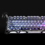 GravaStar Mercury K1 Pro Cyberpunk Special Edition 75% Tri-Mode Mechanical Keyboard With FR4 Plate,  x Kailh Speedy Mint Linear Switches , Dual RGB Zones, 8000mAh Battery, PBT Keycaps, Aluminum Alloy Exoskeleton  - Image 10