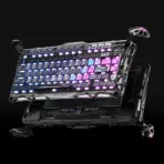 GravaStar Mercury K1 Pro Cyberpunk Special Edition 75% Tri-Mode Mechanical Keyboard With FR4 Plate,  x Kailh Speedy Mint Linear Switches , Dual RGB Zones, 8000mAh Battery, PBT Keycaps, Aluminum Alloy Exoskeleton  - Image 9